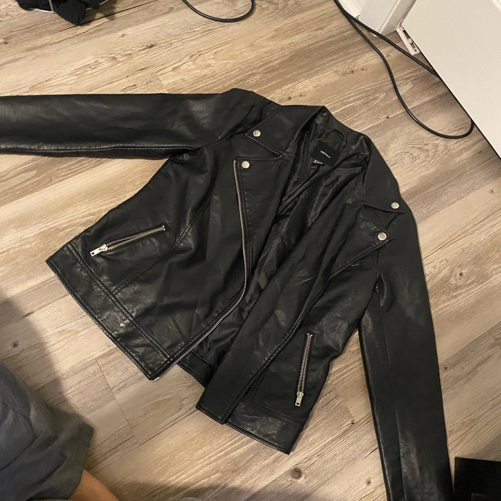 faux leather jacket